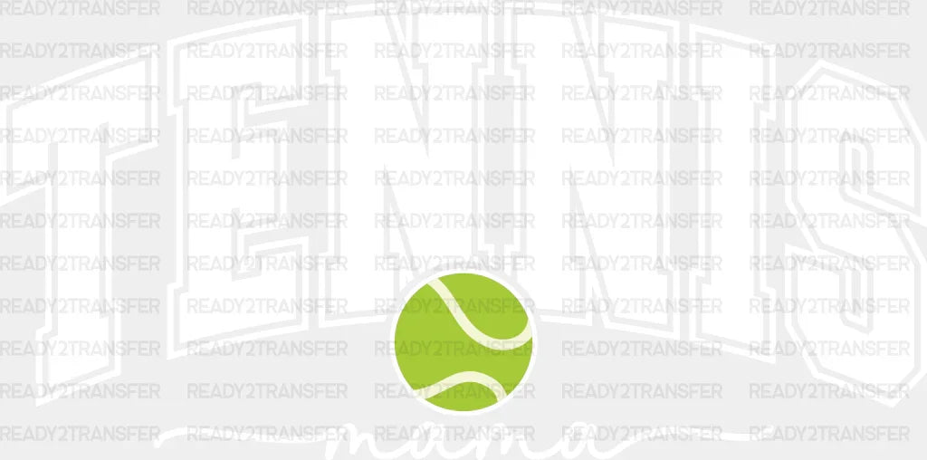 Tennis Mama Design - Dtf Heat Transfer Adult Unisex S & M (10’’) / White