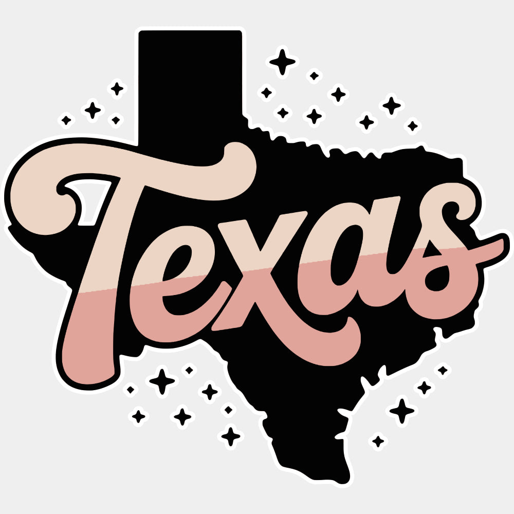 Texas Map - States & Cities DTF Transfer ready2transfer Light Color Design (See Imaging)