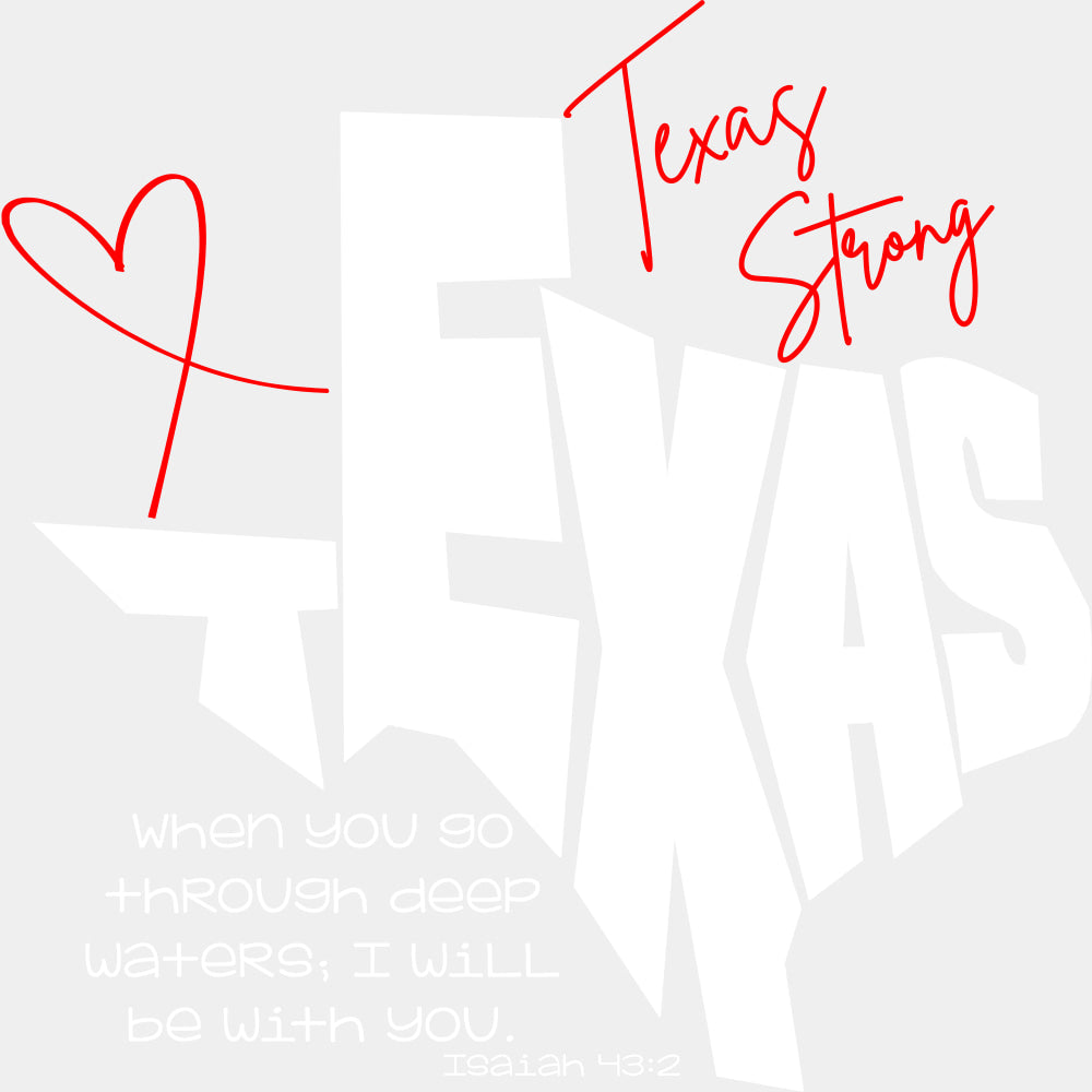 Texas Strong B&W - 50 States DTF Transfer ready2transfer Light Color Design (See Imaging)