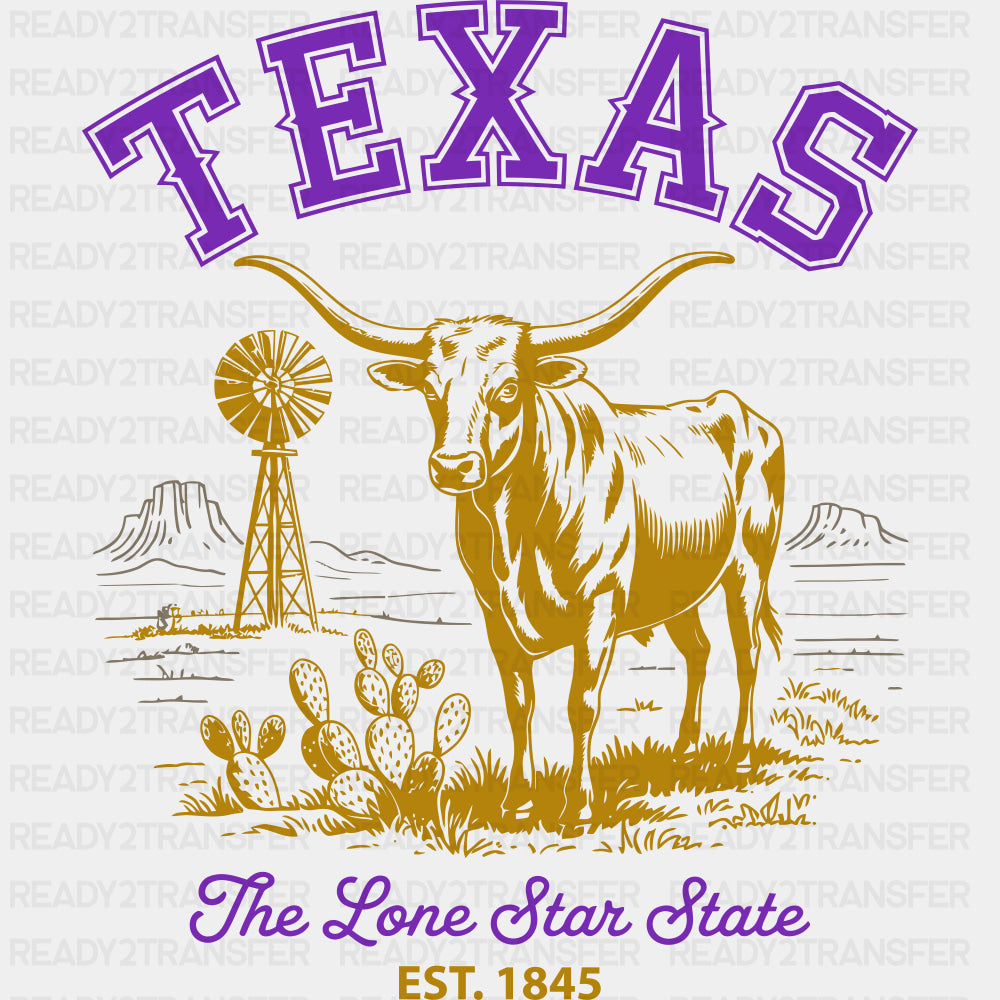 Texas The Lone Star State - States & Cities DTF Transfer ready2transfer
