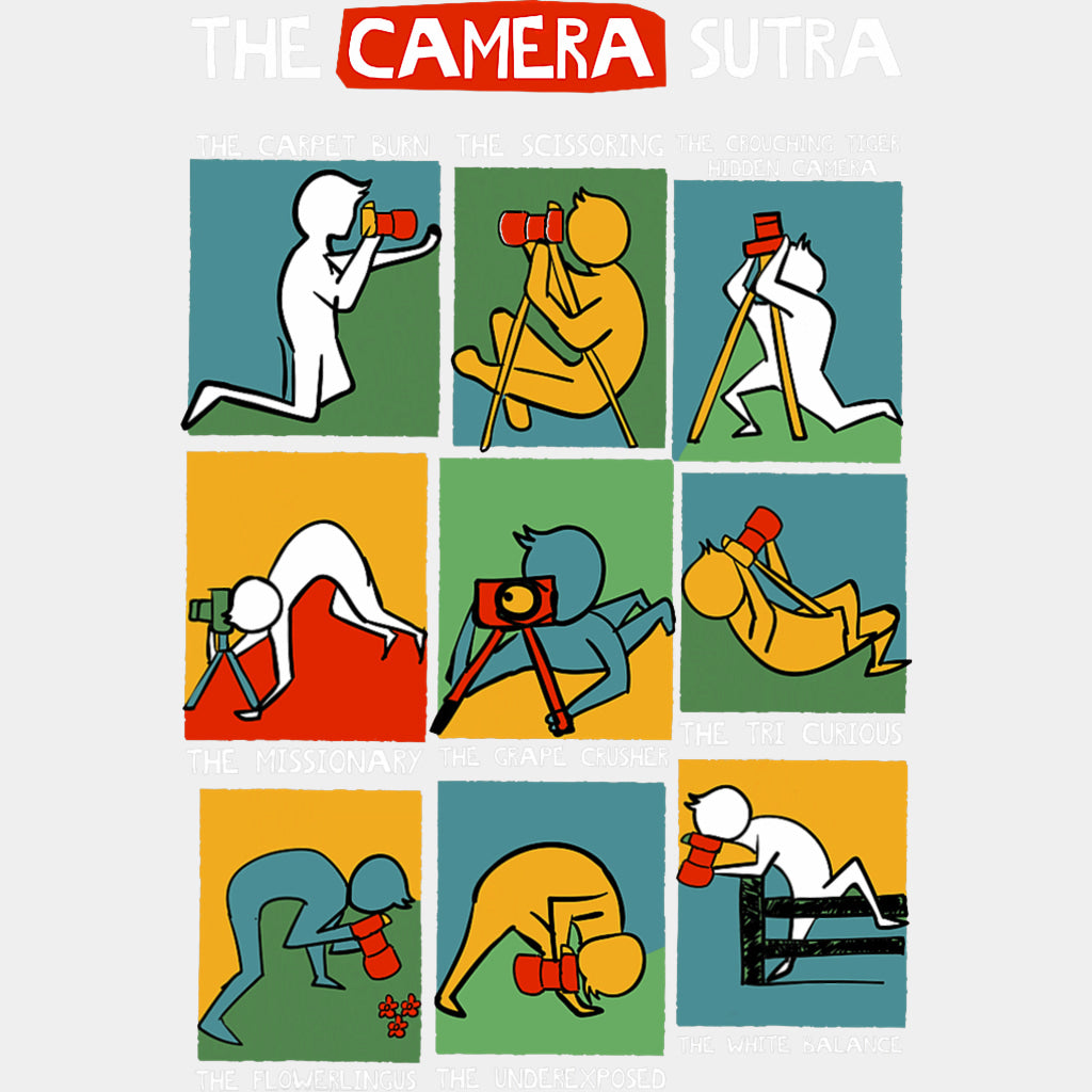 The Camera Sutra - Photography DTF Transfers ready2transfer Light Color Design (See Imaging)