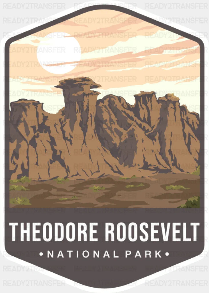 Theodore Roosevelt National Park Colorful Design - National Parks DTF Transfer ready2transfer