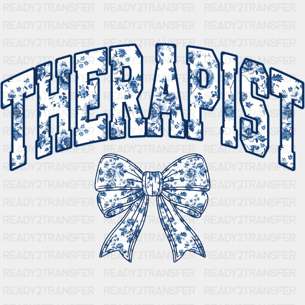 Therapist Blue Ribbon - Therapist DTF Transfers ready2transfer