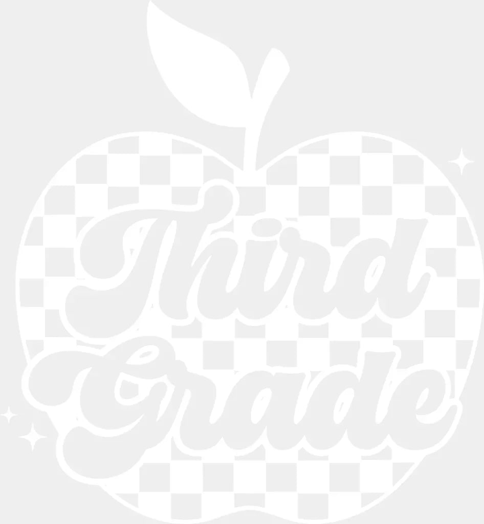Third Grade B&W - Back To School DTF Transfer ready2transfer Light Color Design (See Imaging)