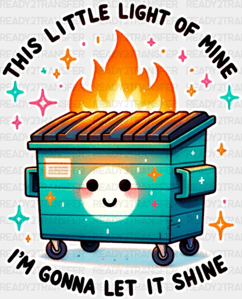 This Little Light Of Mine - Funny Dtf Transfer Adult Unisex S & M (10’’) / Color Design (See