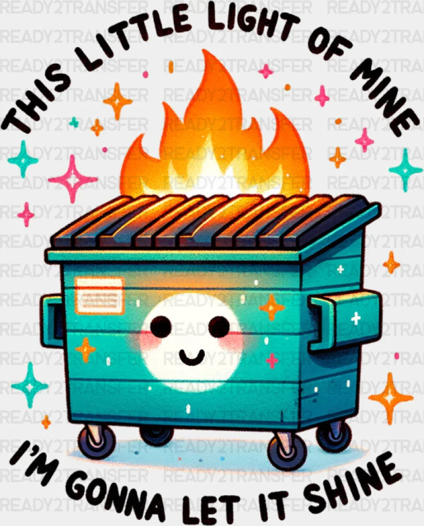 This Little Light Of Mine - Funny Dtf Transfer Adult Unisex S & M (10’’) / Dark Color Design