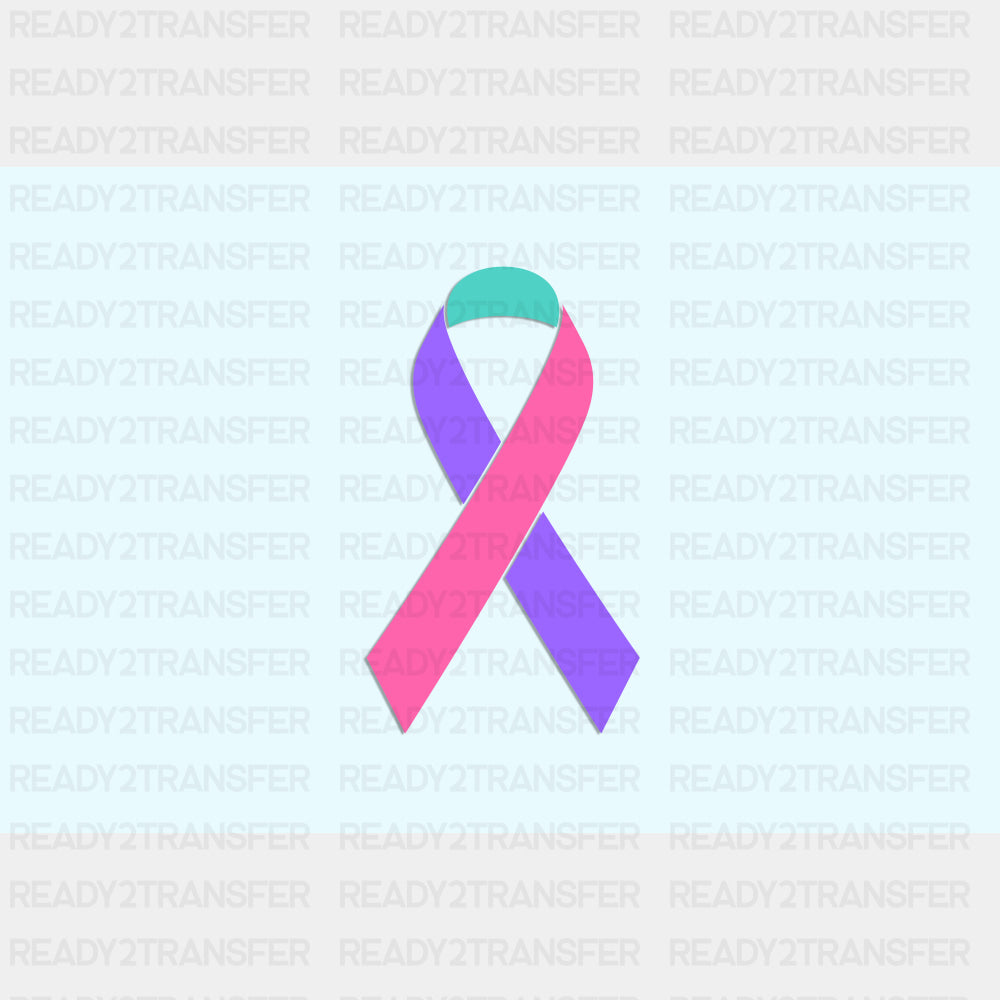 Thyroid Cancer Awareness Flag - Cancer Awareness DTF Transfers ready2transfer