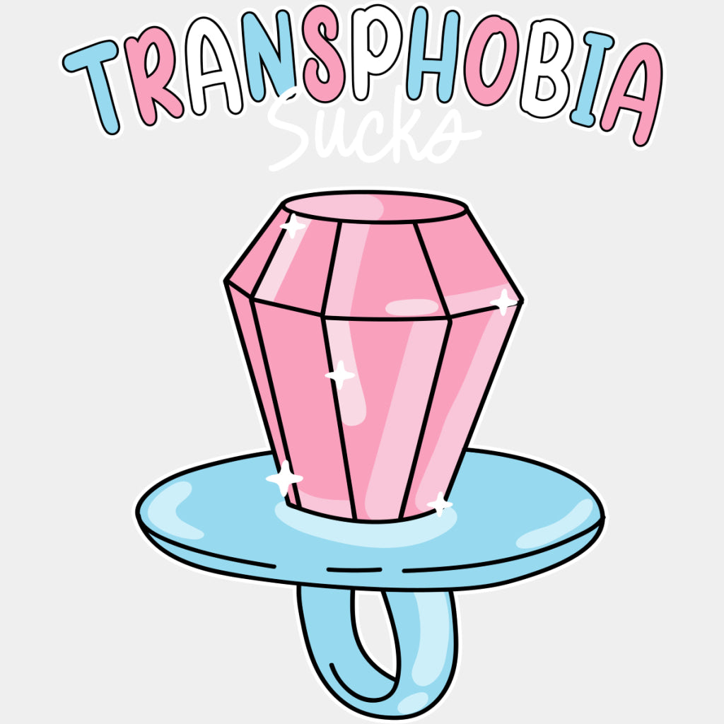 Transphobia Sucks - Transgender DTF Transfers ready2transfer Light Color Design (See Imaging)