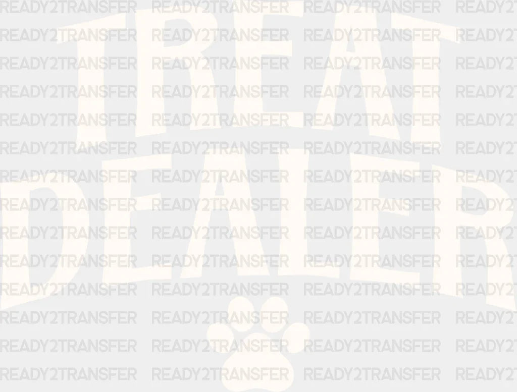 Treat Dealer Paw Design - Dogs Dtf Transfer Adult Unisex S & M (10’’) / Light Color (See Imaging)