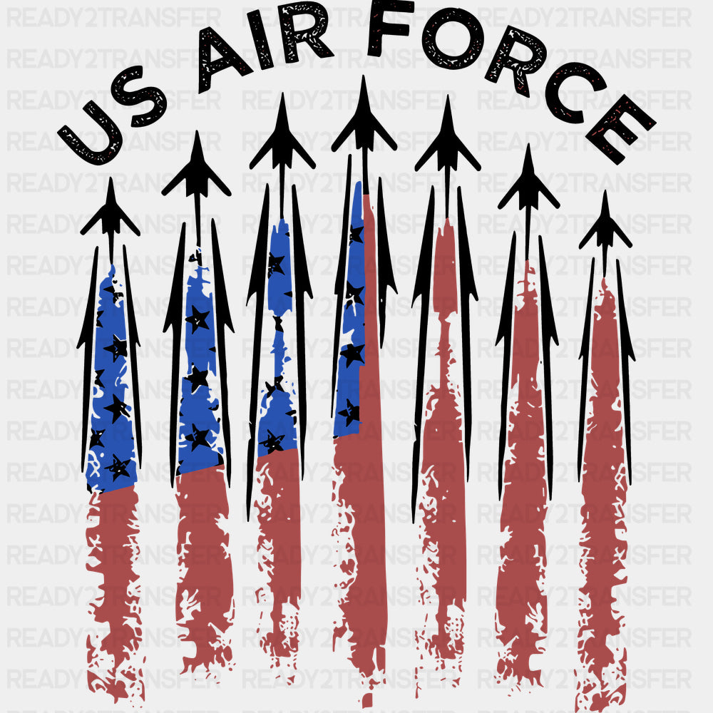 US Air Force Jets - Air Force DTF Transfers - Adult Unisex - S & M (10’’) / Dark Color Design (See Imaging)