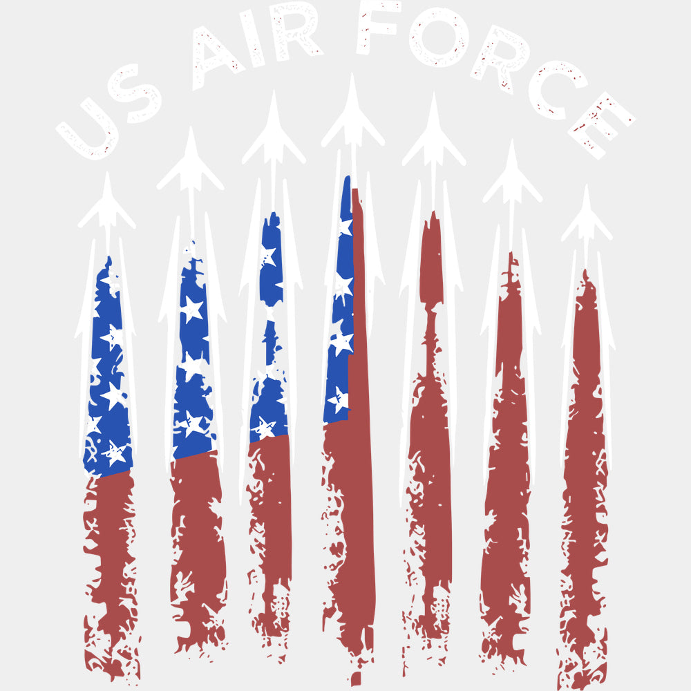 US Air Force Jets - Air Force DTF Transfers - Adult Unisex - S & M (10’’) / Light Color Design (See Imaging)