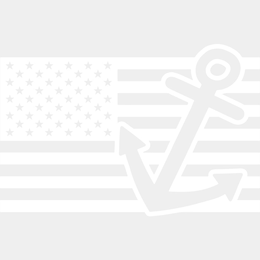 USA Flag & Anchor - Boating DTF Transfers ready2transfer Light Color Design (See Imaging)