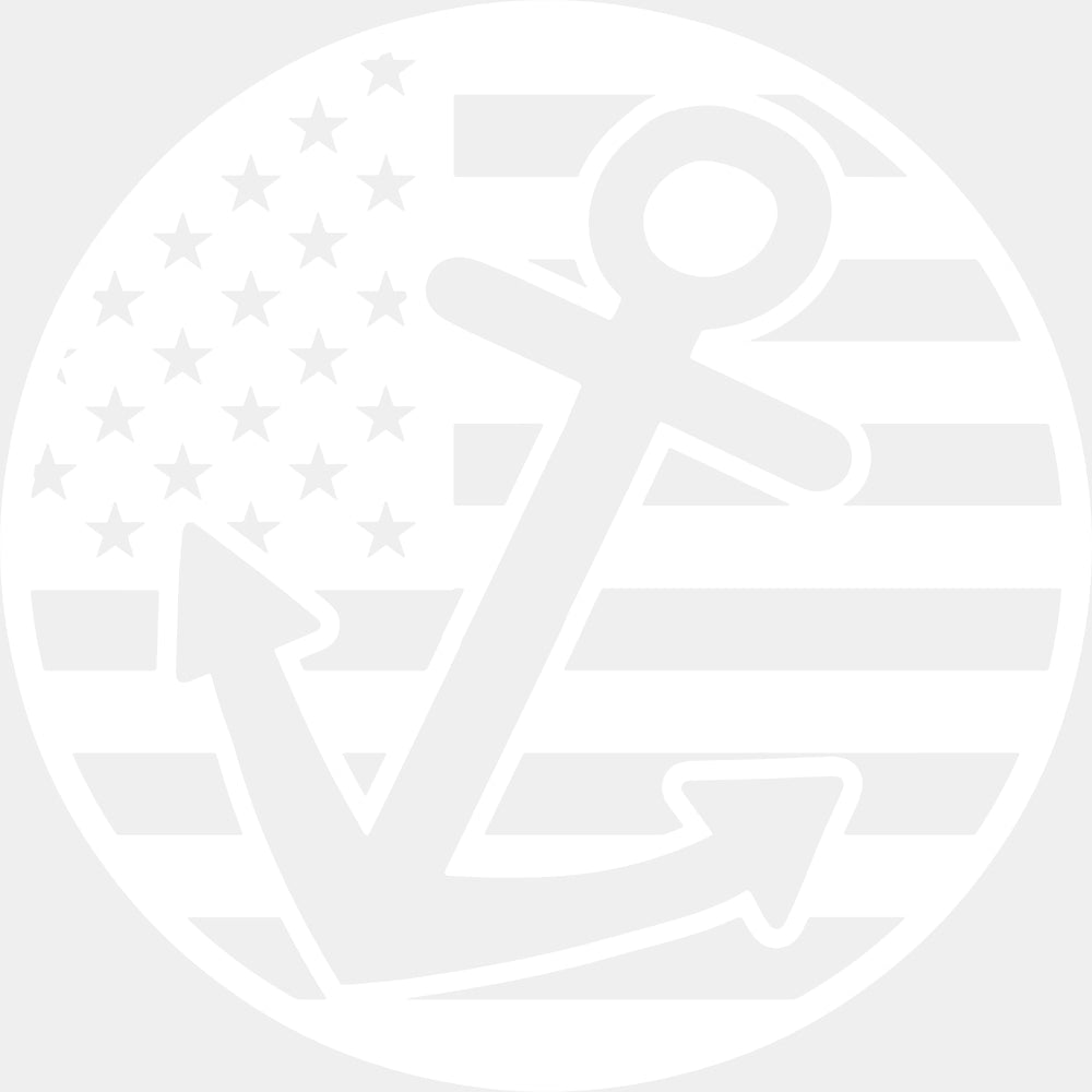 USA Flag & Anchor Circular Design - Boating DTF Transfers ready2transfer Light Color Design (See Imaging)