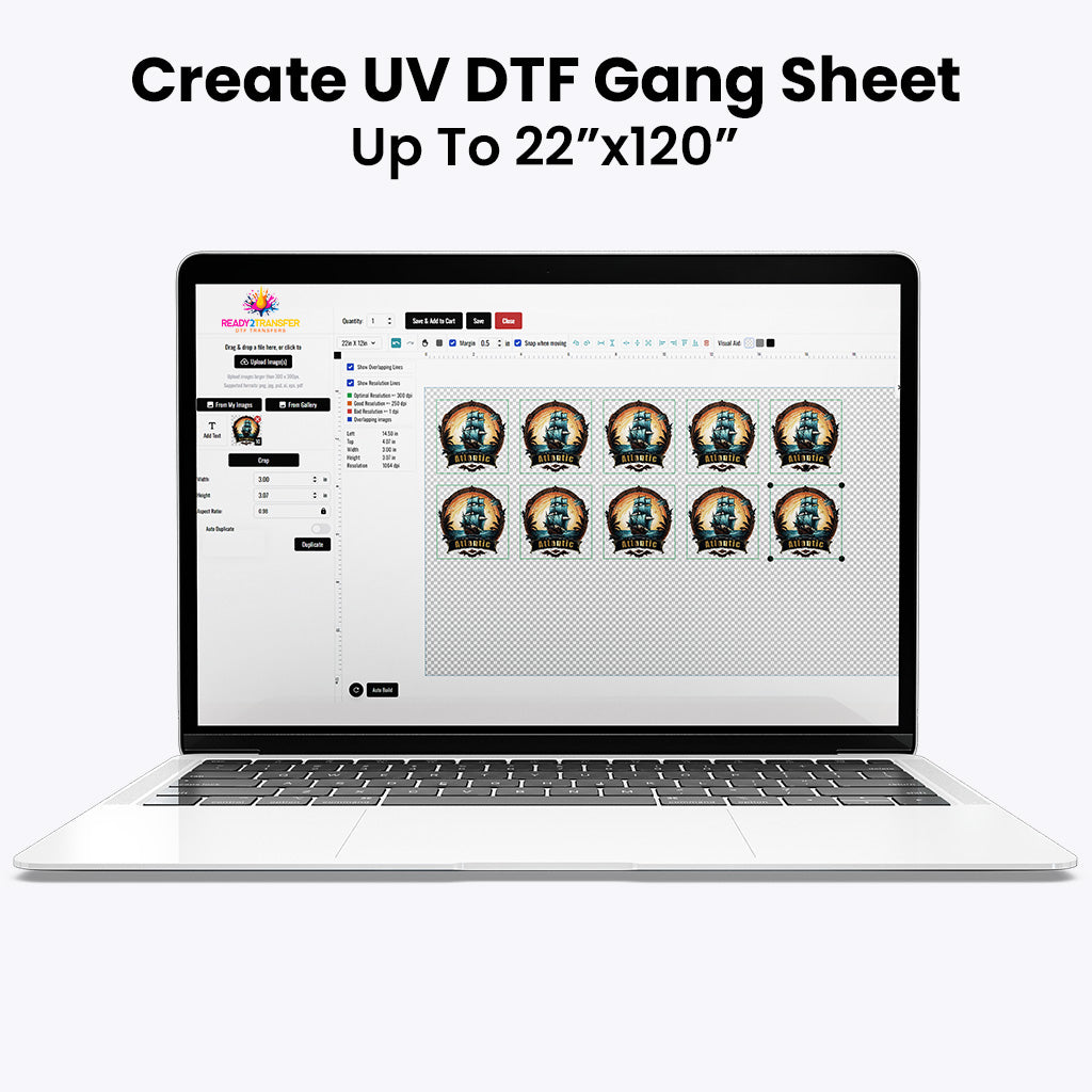 Create UV Sticker Gang Sheet