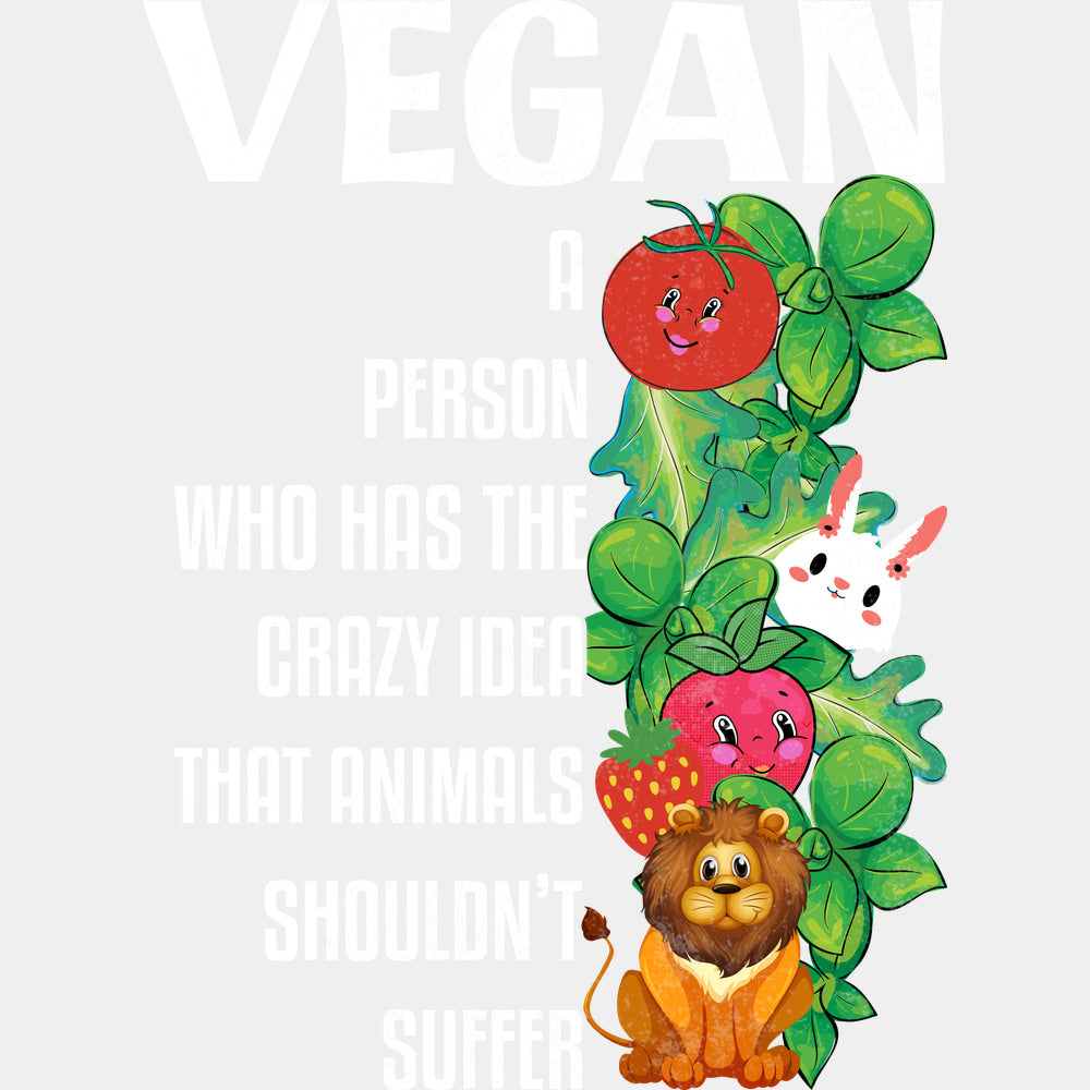 Vegan Definition - Vegan DTF Transfers - Adult Unisex - S & M (10’’) / Light Color Design (See Imaging)