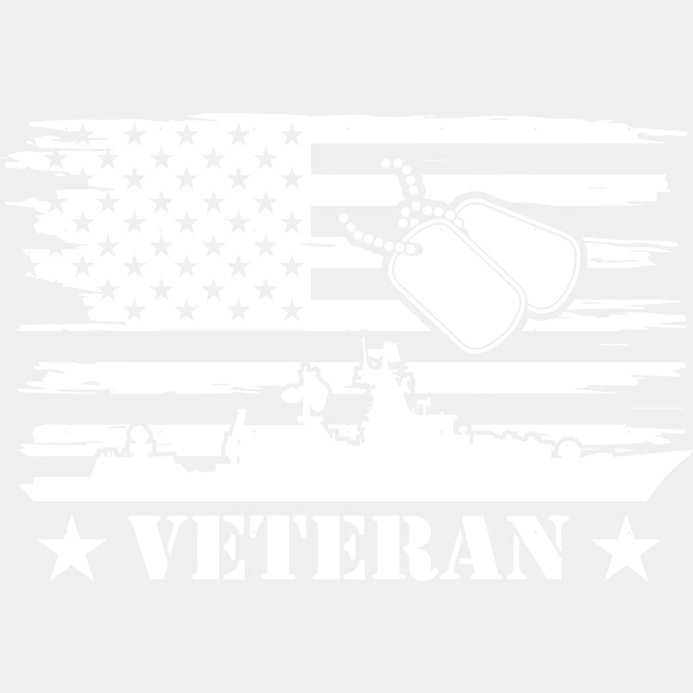 Veteran - Navy DTF Transfers - Adult Unisex - S & M (10’’) / Light Color Design (See Imaging)