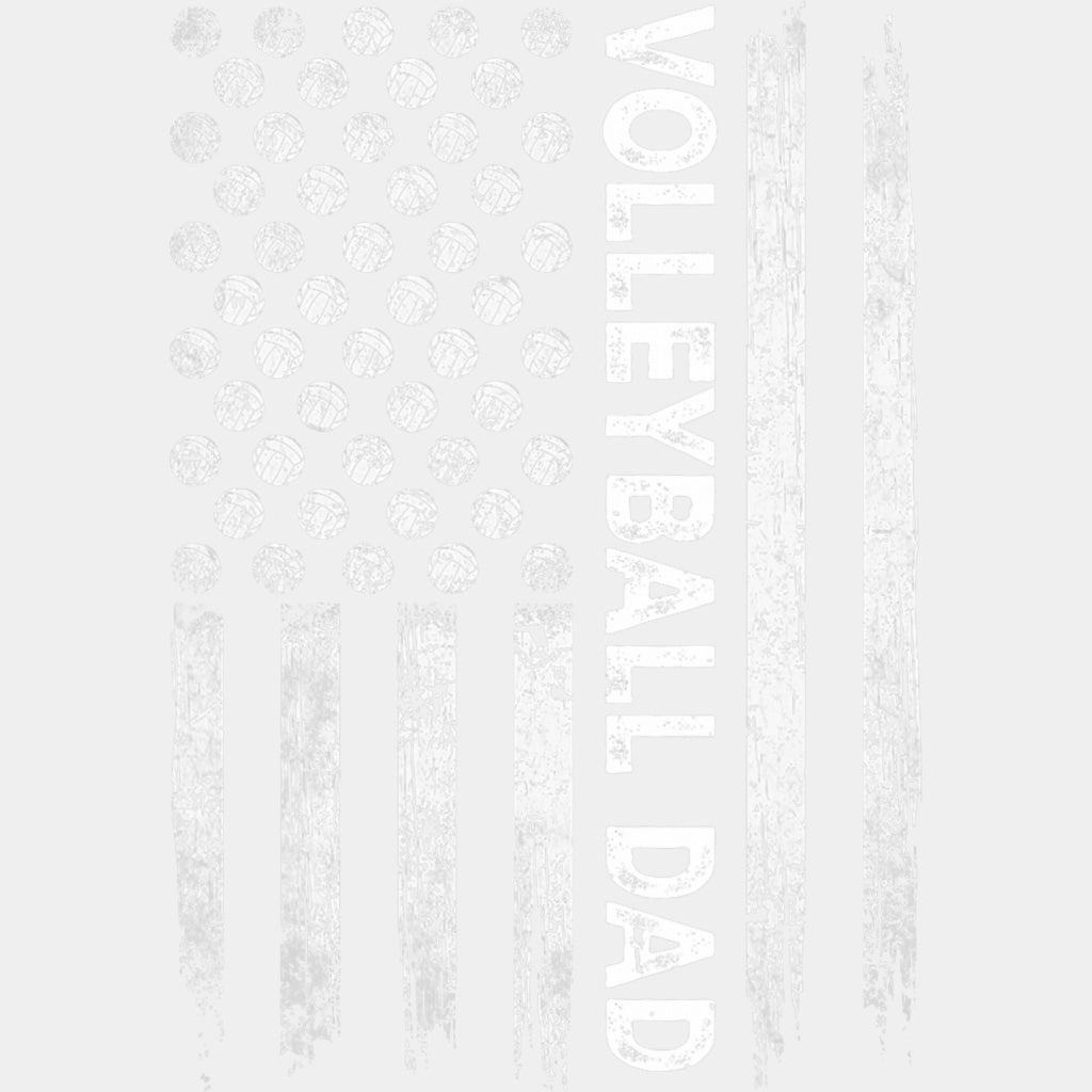 Volleyball Dad, Dotted US Flag - Volleyball DTF Transfers ready2transfer Light Color Design (See Imaging)