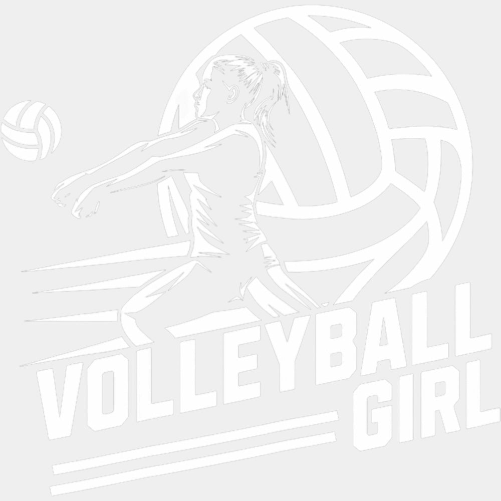 Volleyball Girl, B&W - Volleyball DTF Transfers ready2transfer Light Color Design (See Imaging)