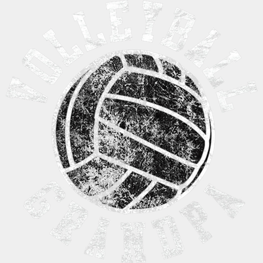 Volleyball Grandpa, B&W Ball - Volleyball DTF Transfers ready2transfer Light Color Design (See Imaging)