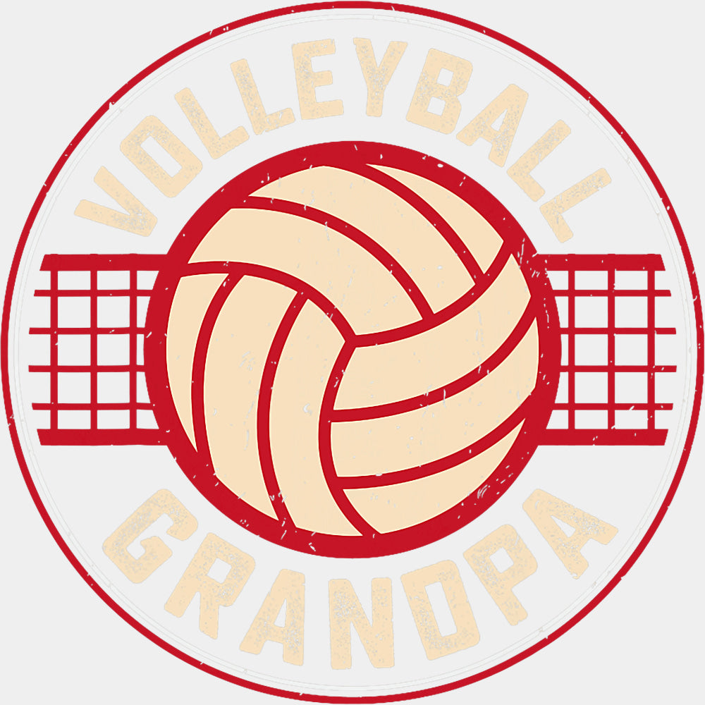 Volleyball Grandpa, Red Design - Volleyball DTF Transfers ready2transfer Light Color Design (See Imaging)