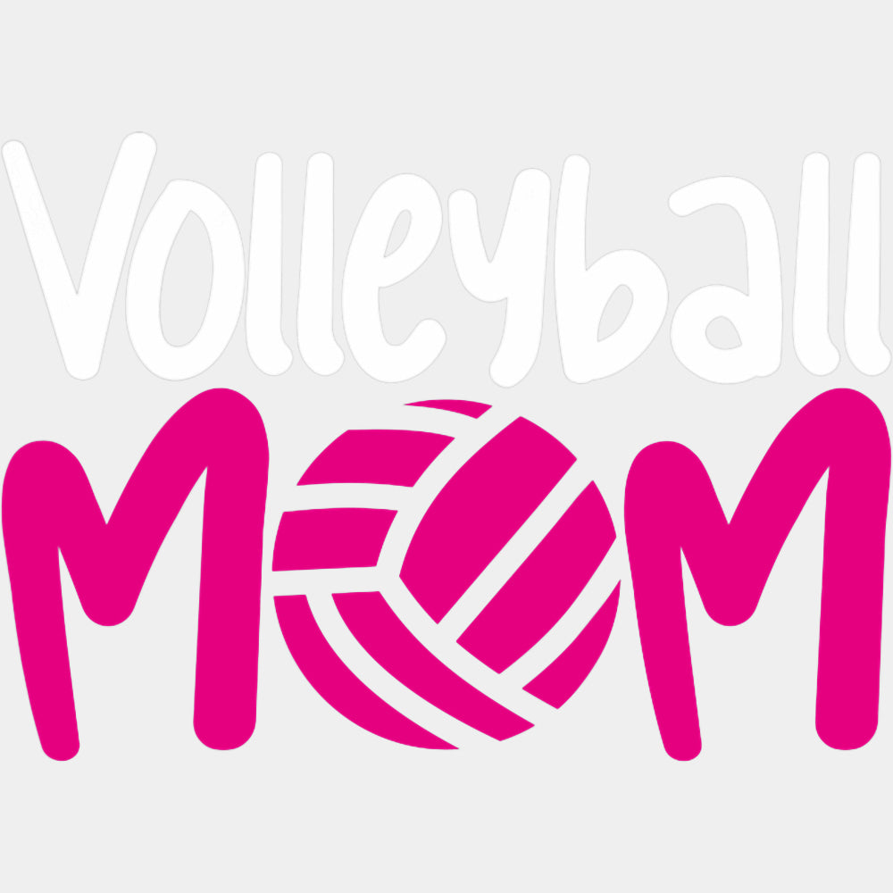 Volleyball Mom, Pink Ball - Volleyball DTF Transfers ready2transfer Light Color Design (See Imaging)
