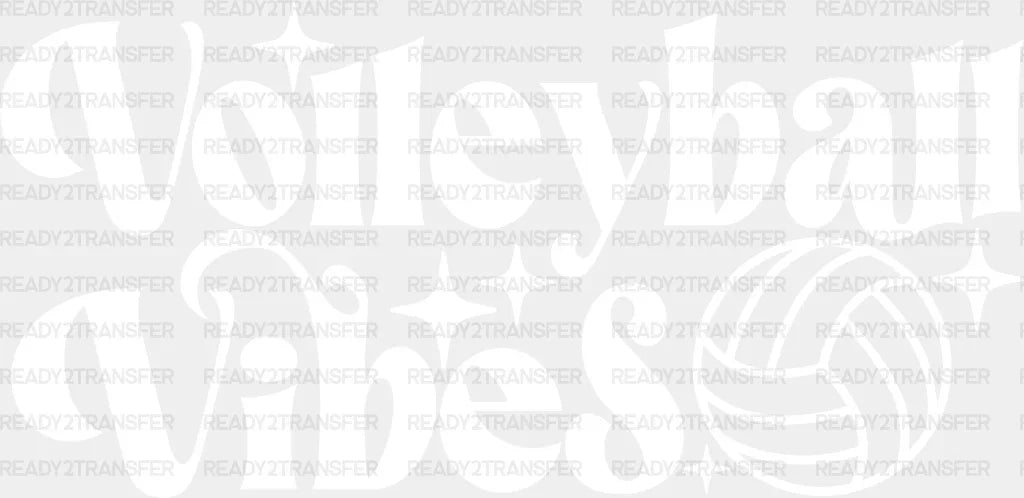 Volleyball Vibes - Dtf Heat Transfer Adult Unisex S & M (10’’) / White