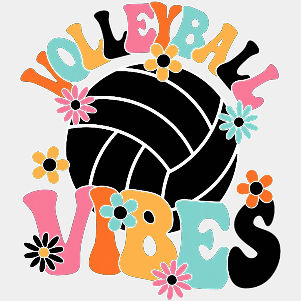 Volleyball Vibes, Retro - Volleyball DTF Transfers ready2transfer Light Color Design (See Imaging)