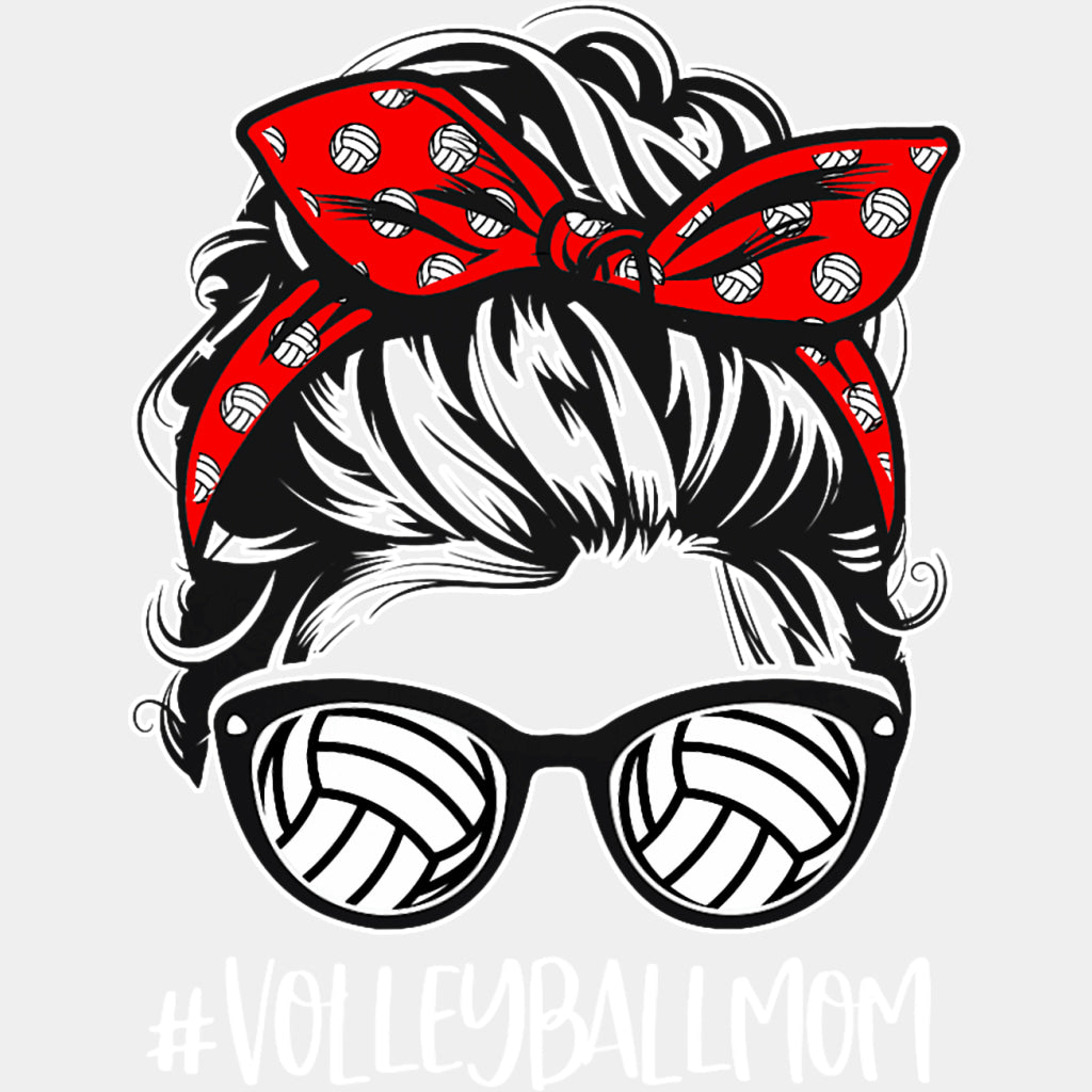 #VolleyballMom, Red Bandana - Volleyball DTF Transfers ready2transfer Light Color Design (See Imaging)