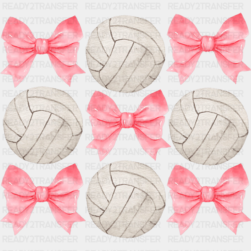 Volleyballs & Pink Ribbons - Volleyball DTF Transfers ready2transfer