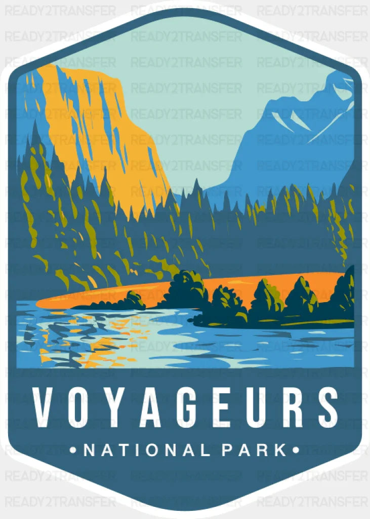 Voyageurs National Park Colorful Design - National Parks DTF Transfer ready2transfer