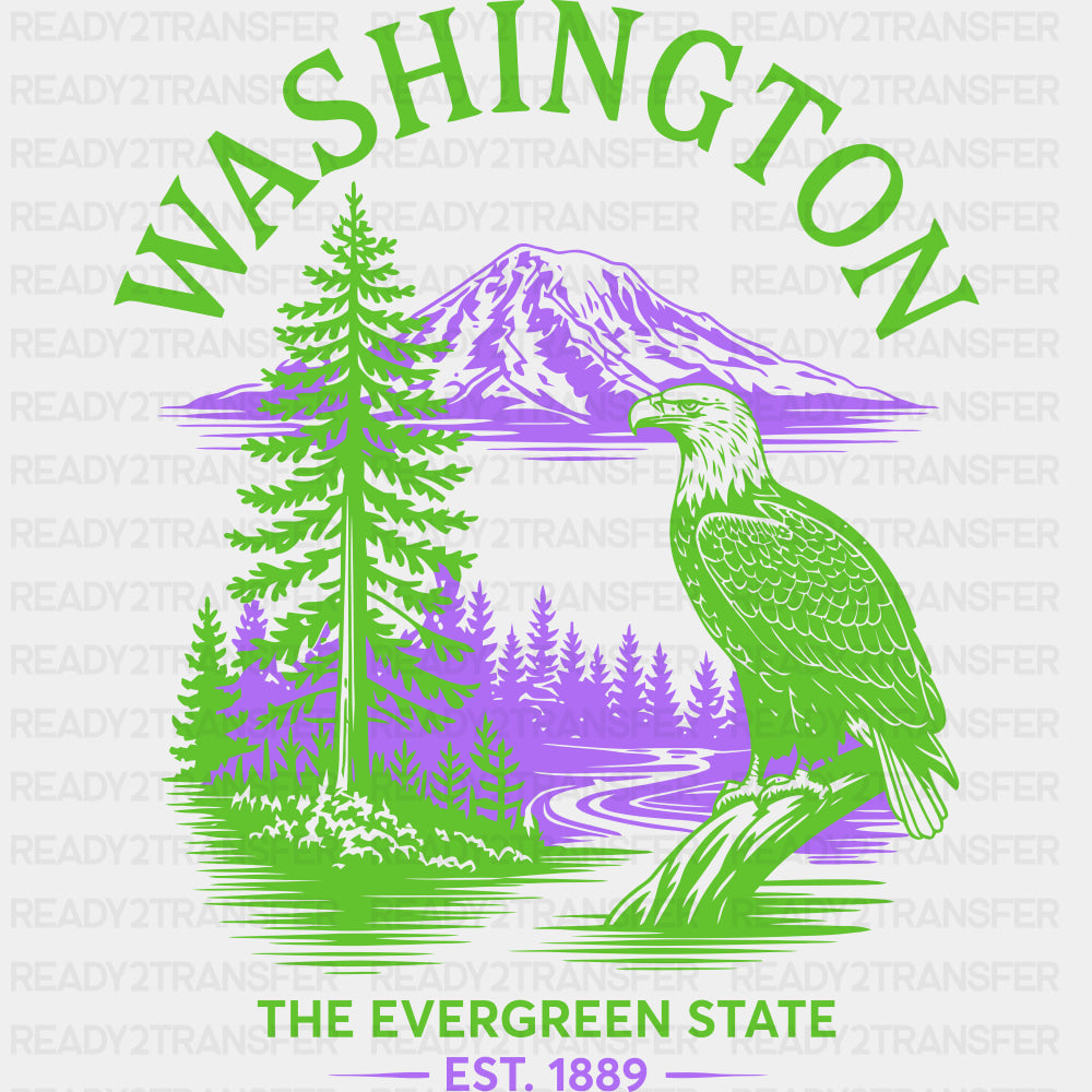 Washington The Evergreen State - States & Cities DTF Transfer ready2transfer