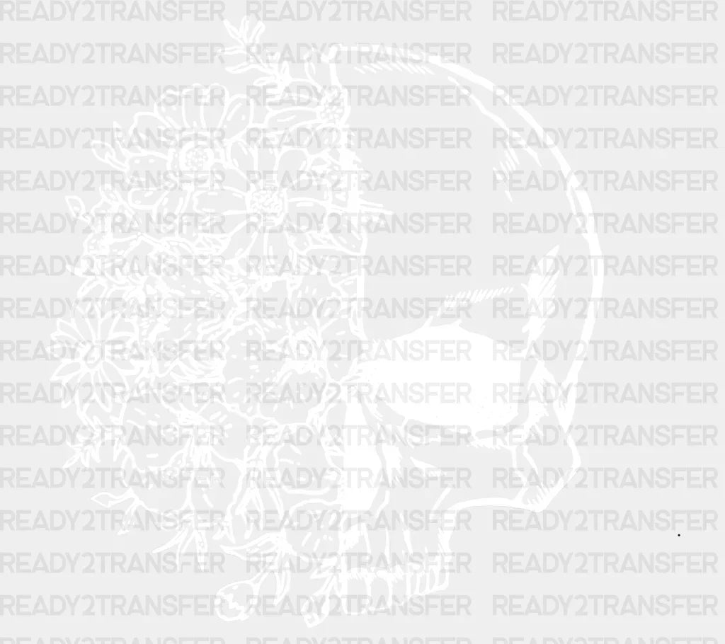 White Floral Deer DTF Transfer ready2transfer