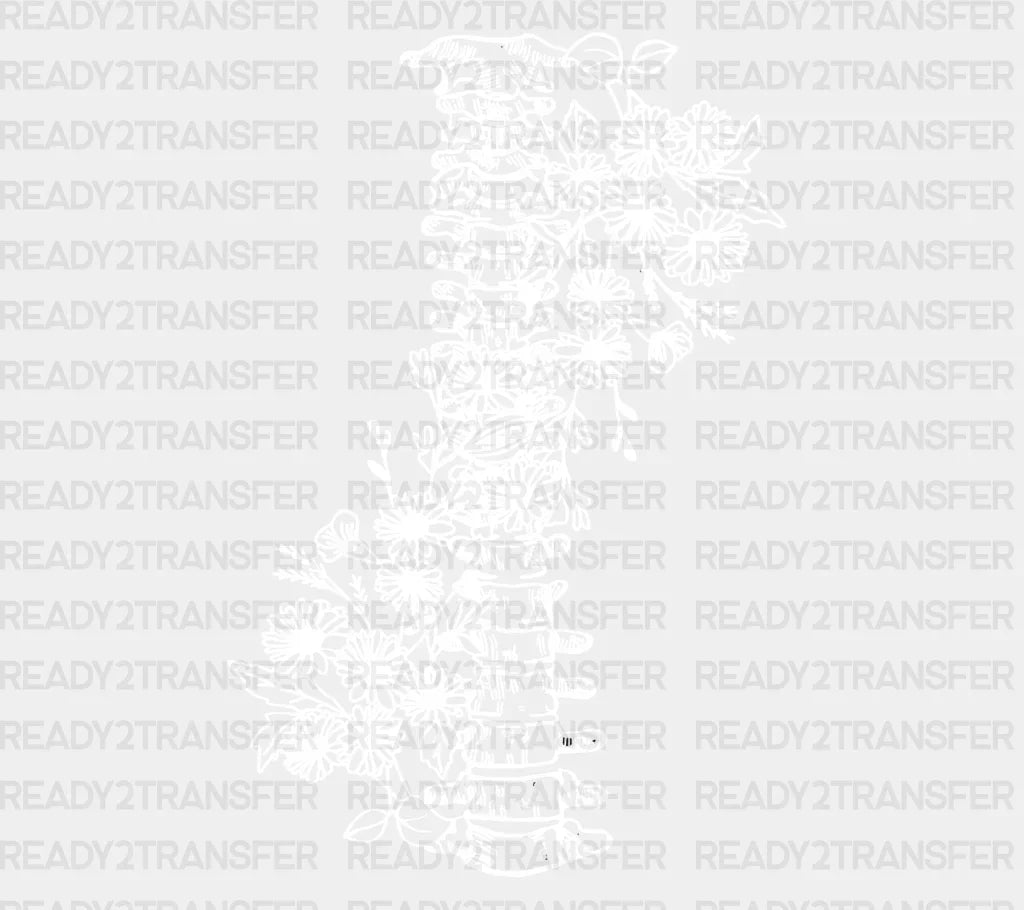 White Floral Dtf Transfer