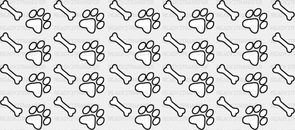 White Paw And Treat - Pets Cup Wrap Uv Sticker Permanent Dtf Decal