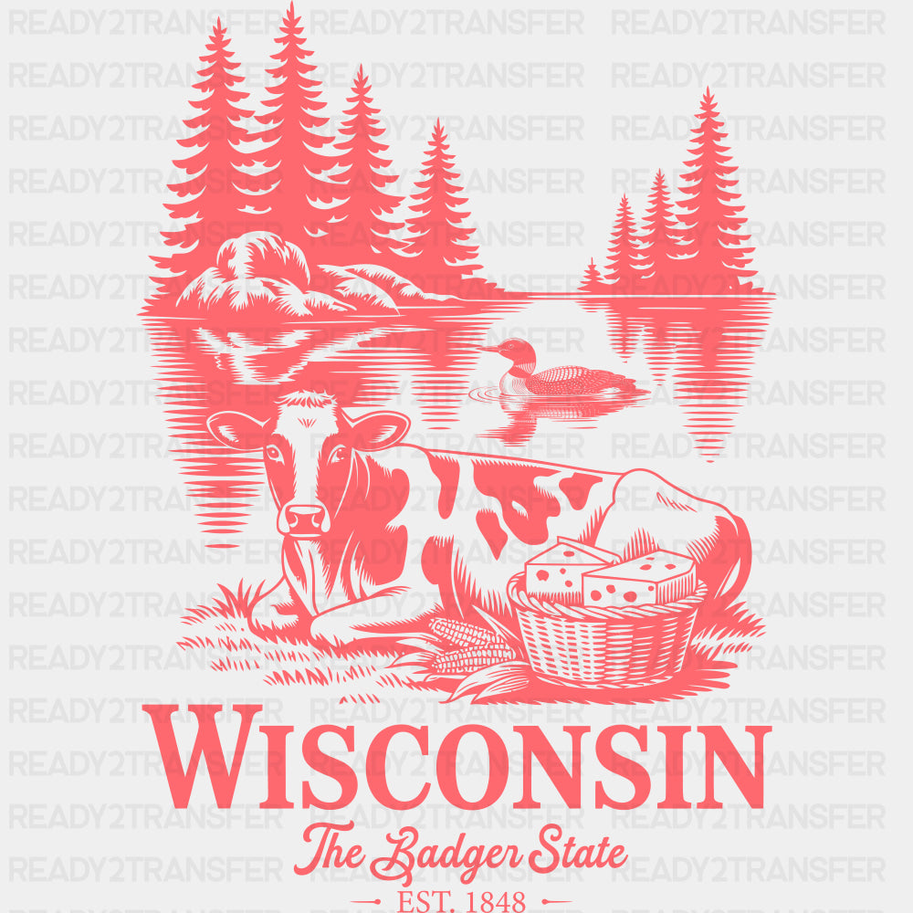 Wisconsin The Badger State - States & Cities DTF Transfer ready2transfer