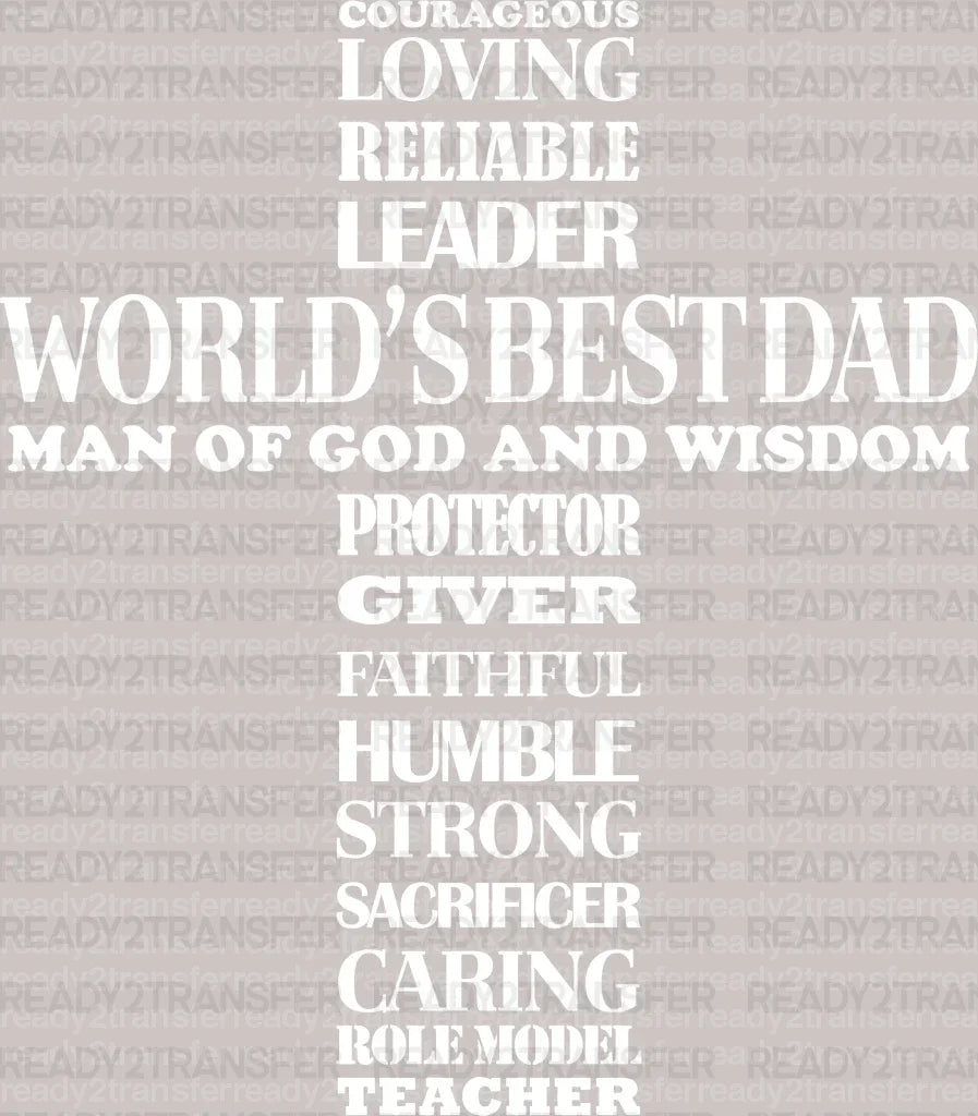 WORLDS BEST DAD DTF Transfer - ready2transfer