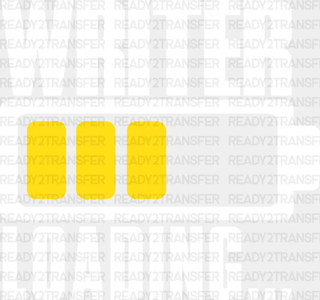 Writing Loading - Dtf Heat Transfer Adult Unisex S & M (10’’) / Light Color Design (See Imaging)
