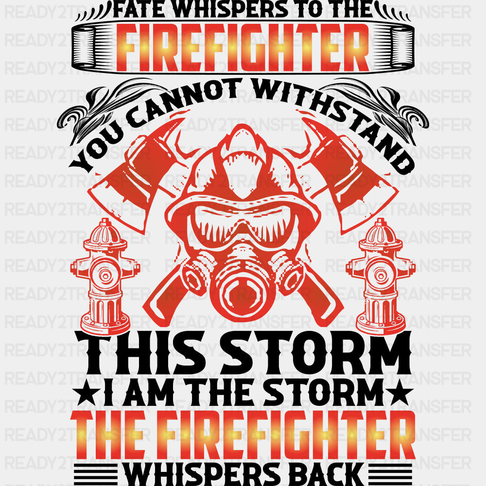 You Cannot Withstand This Storm - Fire Department DTF Transfers ready2transfer Dark Color Design (See Imaging)