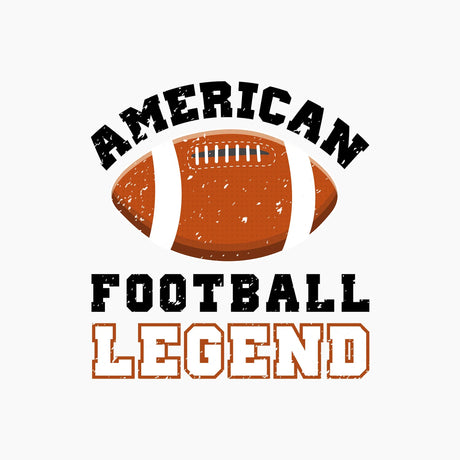 Vintage style American football badge with brown football and text American Football Legend