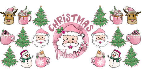 Christmas Cup Wrap UV DTF Stickers