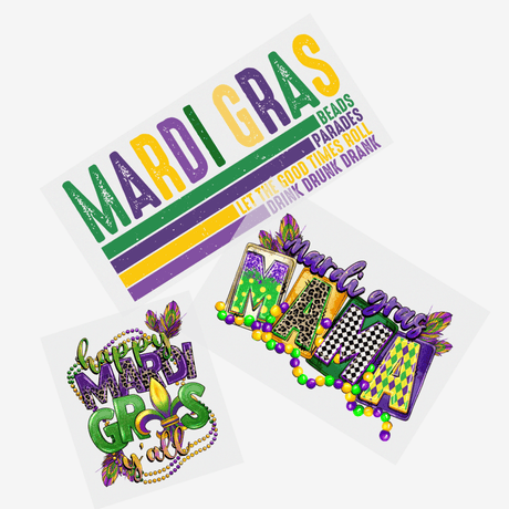Mardi Gras DTF Transfers - Ready2Transfer