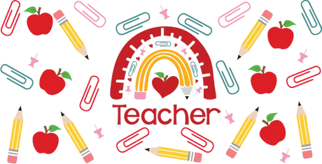 Teacher Cup Wrap UV DTF Stickers