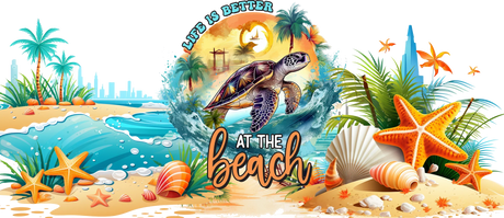 Summer Cup Wrap UV DTF Stickers