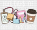 100 Days Of Coffee And Chaos DTF Transfer ready2transfer White