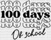100 Days 100 Days Of School Design DTF Transfer ready2transfer Black