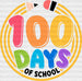 100 Days Of School DTF Transfer ready2transfer Black