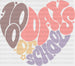 100 DAYS OF SCHOOL HEART DTF Transfer ready2transfer Mixed Colour