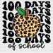 100 Days Of School Leo Design DTF Transfer ready2transfer Black