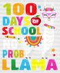 100 Days Of School Probllama Dtf Transfer