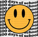 100 Days Of School Smiley Face Design DTF Transfer ready2transfer Black